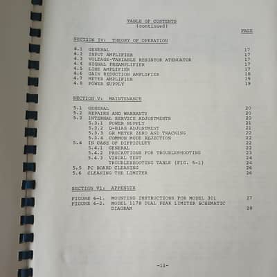 Operating Manual for Urei 1178 Dual Peak Limiter 1988 image 4