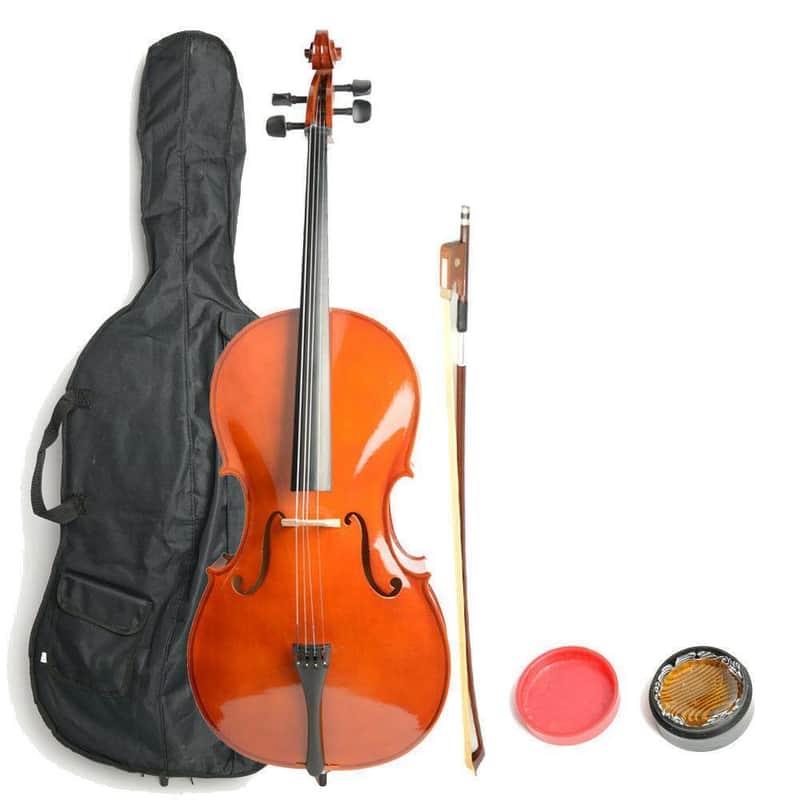 New Student Band Pure Sound Professional 4/4 Full Size Cello With Bow Rosin Case image 1