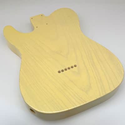 1 PIECE 4lbs BloomDoom Nitro Lacquer Aged Relic Blonde Double Humbucker T-Style Vintage Guitar Body image 8