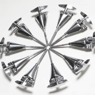 (10) Slingerland Bass Drum Tension Rods & Claws, Original Washers, NEAR MINT CONDITION - 1960's-70's / INSPECTED & TESTED image 5