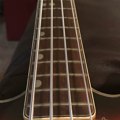 Vintage Ventura  Semi-hollow body bass guitar 335 copy 60’s-70’s Sunburst image 24