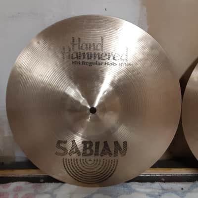 Sabian 14" HH Hand Hammered Regular Hi-Hat Cymbals (Pair) 1992 - 1998 - Natural image 4