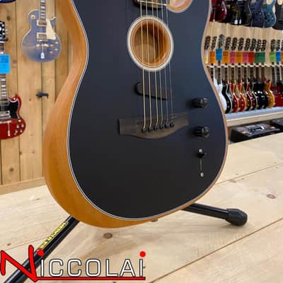 Fender American Acoustasonic Telecaster Ebony Fingerboard, Black image 15