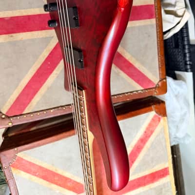 Schecter Stiletto Custom-4 Active 4-String Bass Vampyre Red Satin image 3