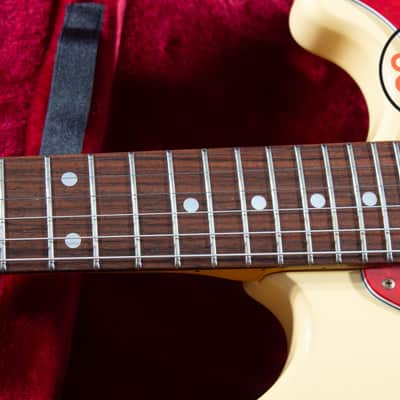 1995 Fender Japan MIJ MG69 '69 Mustang Vintage White FujiGen Tweed HSC image 5
