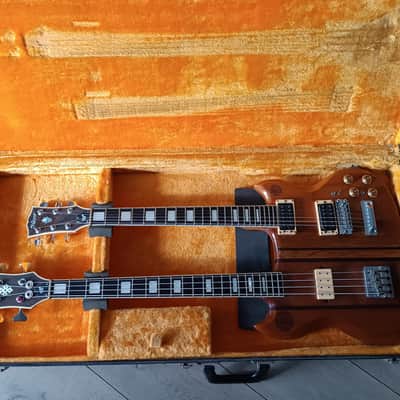 Hoyer Double Neck Bass and Guitar 1970s - Natural image 18