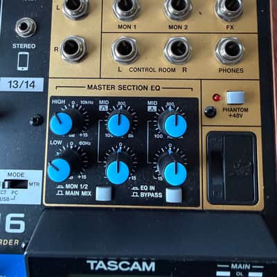 TASCAM Model 16 Multitrack Recorder / Mixer / Audio Interface 2019 - Present - Black with Wood Cheeks image 5