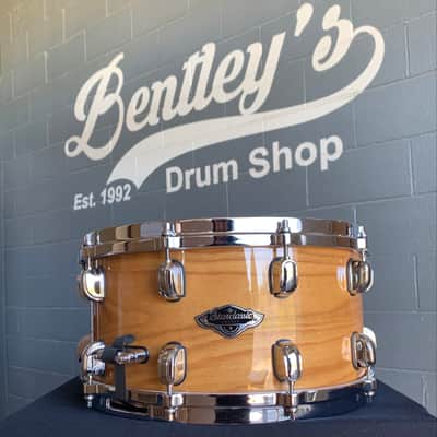 ~WOW!~ TAMA Starclassic Birch/Bubinga 7x14 Snare Drum in Gloss White Oak w/ Chrome Hardware image 1