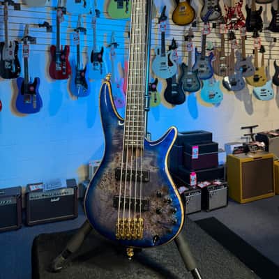 Used Ibanez SR2605E-CBB Premium Soundgear Bass - Cerulean Blue Burst, Free Plek and Ship! image 2