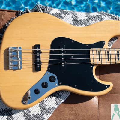 2005 Fender JB75-90 1975 Jazz Bass Reissue - Vintage Natural - Ash Body - Crafted In Japan - Pro Set Up w Perfect Frets/Action/Intonation! image 3