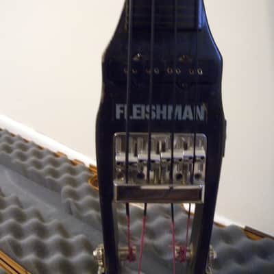 Very Rare Vintage 3 Octave Fleishman Headless Bass Guitar Circa 1980 With Original Case image 4
