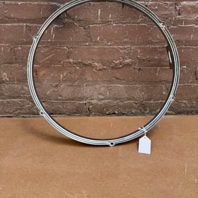 Unbranded 18.5" 6-Lug Bass Drum Resonant Hoop / Rim with Tom Mount Bracket Chrome Bild 4