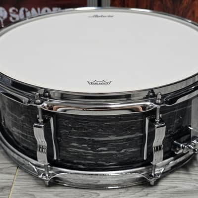 Ludwig LS9081Q 14"x 5.5" Legacy Mahogany Jazz Festival Reissue Snare in Vintage Black Oyster Pearl image 5