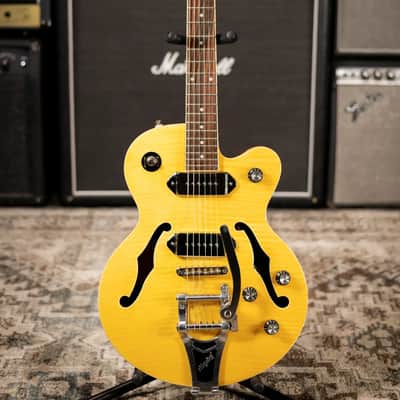 Epiphone Wildkat Semi-Hollow Electric Guitar - Antique Natural with Hardshell Case - Used image 3