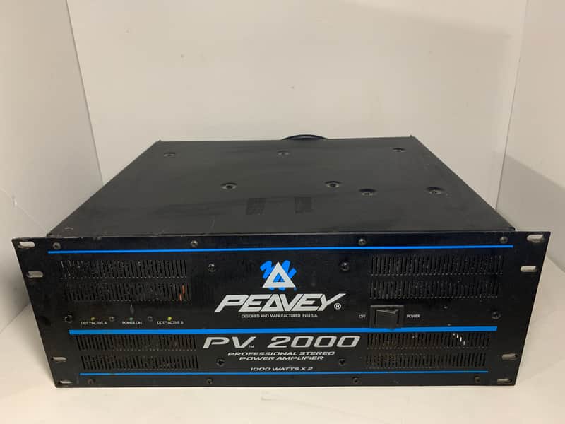 Peavey PV 2000 Black rack mount 1000 watt power amplifier | Reverb