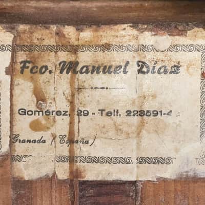 Francisco Manuel Diaz 1960's interesting flamenco guitar built in the style of Manuel de la Chica + video! image 12