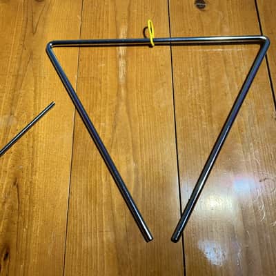 Brand New Professional Peru Juilo Brand Percussion Triangle Wind Chime Studio Chromed Steel 12 inches Chromed Steel image 2