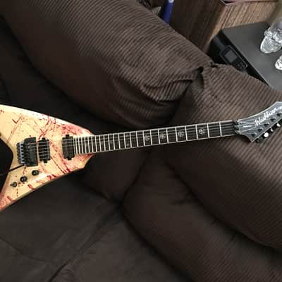 Washburn Vindicator HM Series Scott Ian Signature *RARE Blood Splatter V Guitar* image 2