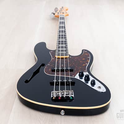 2012 Fender Jazz Bass JB/HO Semi-Hollow Mahogany Body Black, Blocks & Binding, Japan MIJ image 11