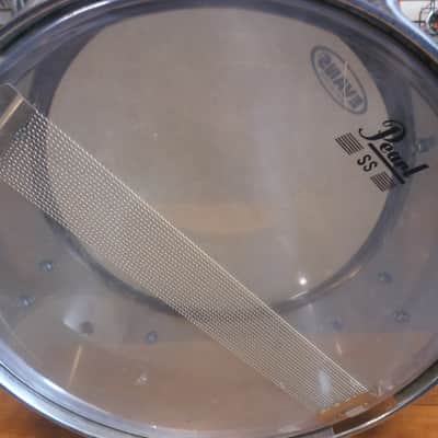 pearl  steel snare drum (90's) image 6