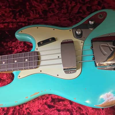 NEW Old Stock! 2022 Fender Custom Shop '60 Jazz Bass Relic - Seafoam Green - 9.4 lbs - Authorized Dealer - R120175 image 6