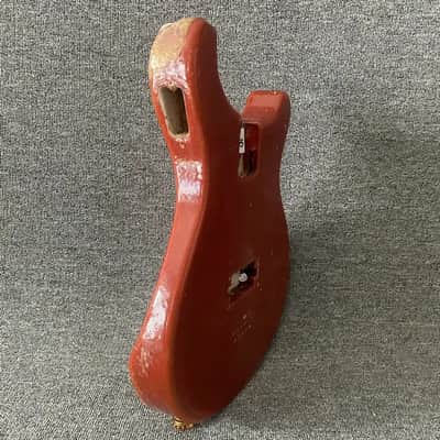 Red Single Humbucker Guitar Double Cutaway Body image 2