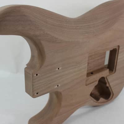 Unfinished Walnut HxH guitar body - fits Fender Strat Stratocaster neck Floyd Rose J1472 image 7