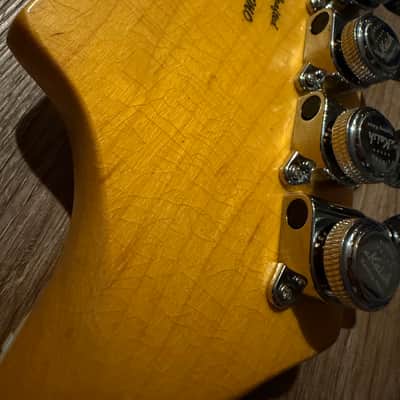 Big River “Jazzcaster” • Aged Vintage White over Met.Copper Nitro • Aged Maple/Rosewood/Binding/Blocks/Matching Headstock • A5P90 image 22