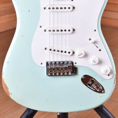 Fender Custom Shop Stratocaster 1958 Relic Super Faded Aged Surf Green image 4