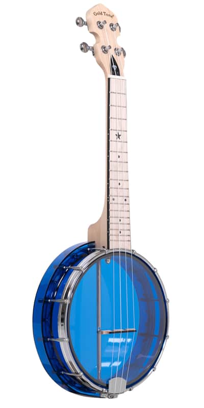 Gold Tone Little Gem (Sapphire): See-Through Banjo-Ukulele with Bag image 1
