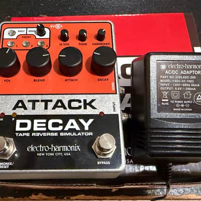 Electro-Harmonix Attack Decay Reverse Tape Simulator 2019 - Present - Orange / Black image 2