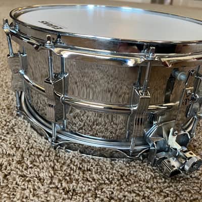 Ludwig No. 411 Super-Sensitive 6.5x14" 10-Lug Aluminum Snare Drum with Keystone Badge 1960 - 1963 - Chrome-Plated image 5