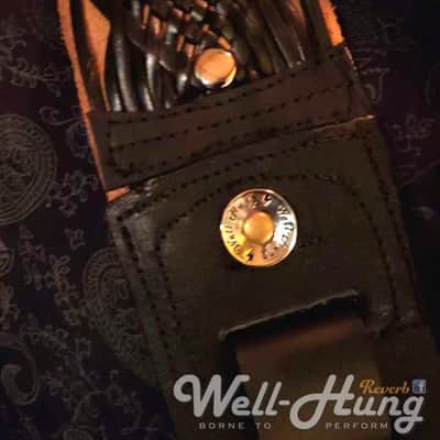 Well-Hung No Prisoners "Goliath" 3-1/2" wide MEGA padded Beastly leather guitar strap Bild 6