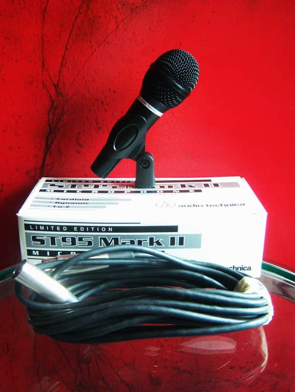 Vintage 1990's Audio-Technica ST95 Mark II 1990's Black dynamic cardioid microphone Low Z w accessories # 6 image 1