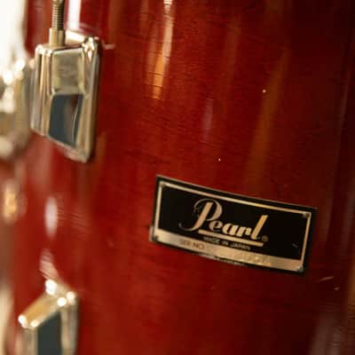 1980s Pearl All-Maple "MLX" Rosewood Lacquer Drum Set image 9