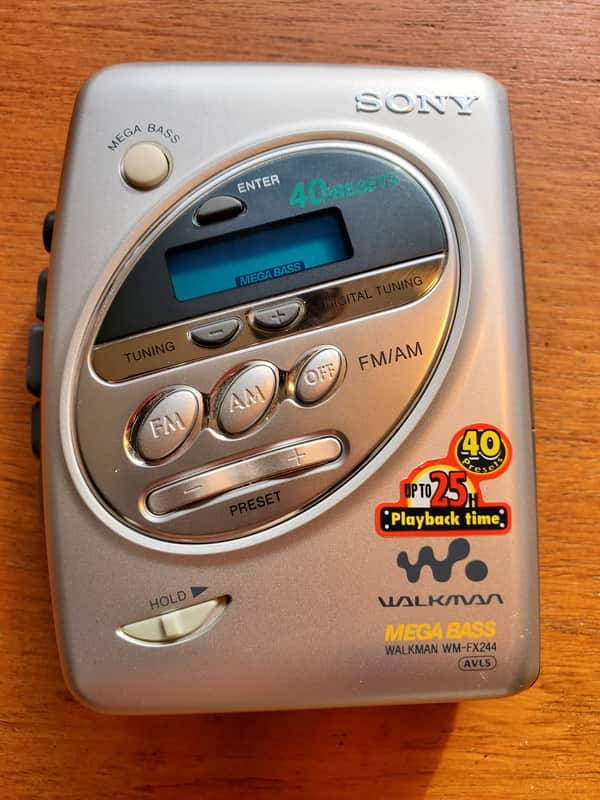 Sony WM-FX244 AM FM cassette walkman Early 2000s - Silver image 1