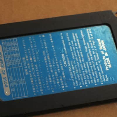 used genuine Boss Blue Label Japan Bottom Plate MISSING Serial Number (from 1990) - center area of back edge has cut out for power jack (was originally from a DD-3 pedal) NO pedal / NO other items / NO screws image 9