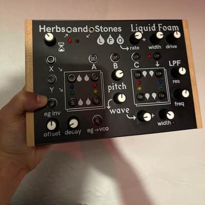 Herbs and Stones Liquid Foam Desktop Monophonic Analog Groovebox 2020 - Present - Black with Wood Frame image 1