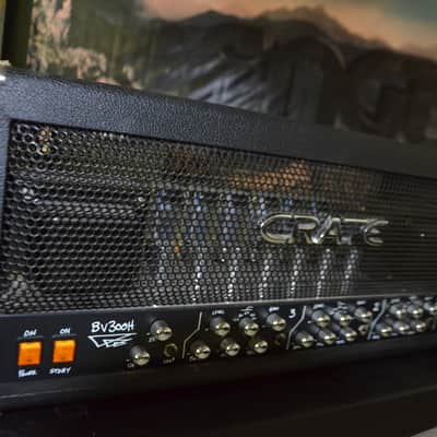 CRATE BV300H Blue Voodoo 300-Watts all tube powerhouse Guitar/Bass head*made at the old Ampeg factory/St.Louis/USA*excellent condition from our showroom*original user manual*clean channel=1969 SVT circuit!WOW! image 14