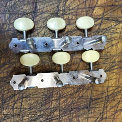 Vintage RARE 1970's 3x3 On a Plate Open Back Fancy Guitar Tuners Japan Luthier Parts #6 image 5