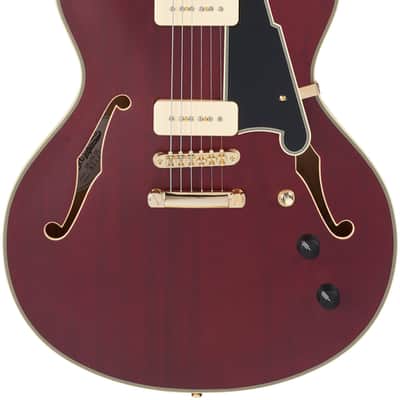 D'Angelico Deluxe DC - Satin Trans Wine (DADDCSTWGS) image 6
