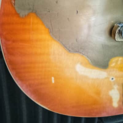 Greco 80's Gold Over Burst Screamin 82 Badge Gibson Relic Custom Shop Bumblebbe Super Real Mint Collection Era image 23