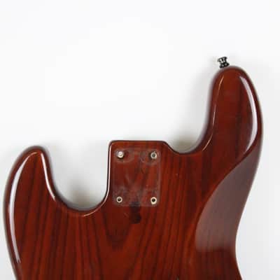 1978 Fender Jazz Bass BODY Burgundy Red Walnut ASH 3-Bolt to 4-Bolt 1970's Vintage image 11