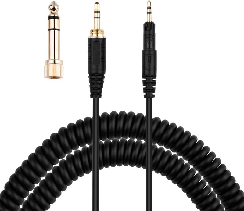 ATH-M70x Audio Cable Coiled Replacement 3.5mm/6.35mm to 2.5mm Male AUX Extension Cords Compatible with Audio Technica ATH-M50x ATH-M40x ATH-M60X Headsets image 1