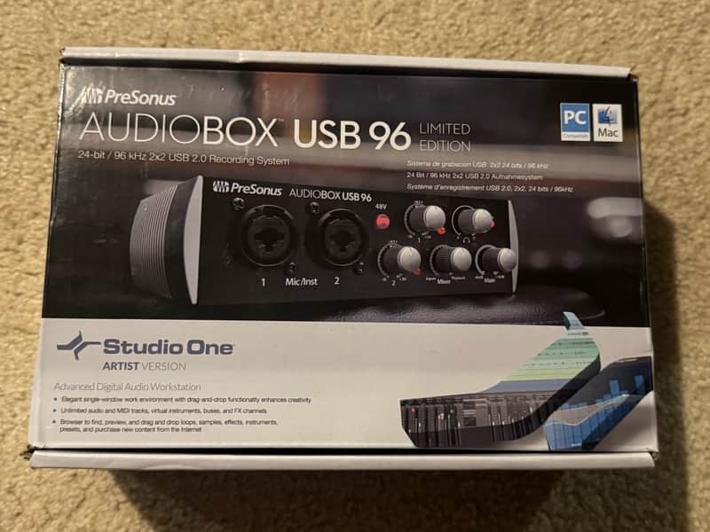 PreSonus AudioBox USB 96 Audio Interface 2010s - Black image 1