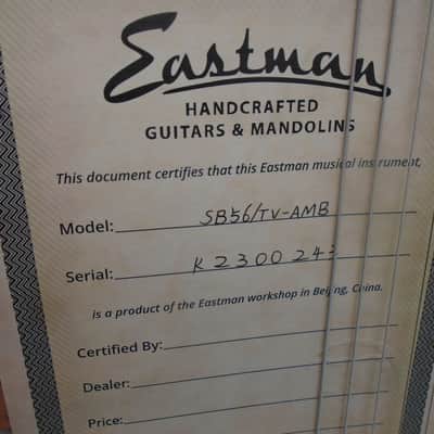 Eastman SB56/TV-AMB B stock in a very good condition image 3