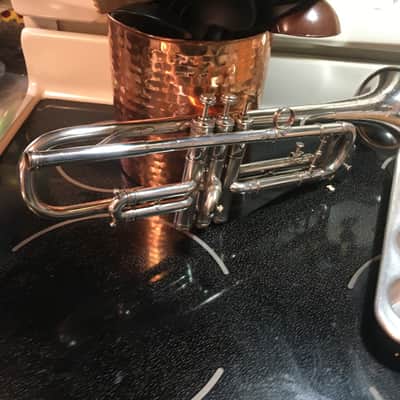 SUMMER DEAL MARTIN 1926 HANDCRAFT DANSANT NICE SILVER TRUMPET SERVICED COMP. NICE VALVES MARTIN CASE MPC & ADAPTOR image 21
