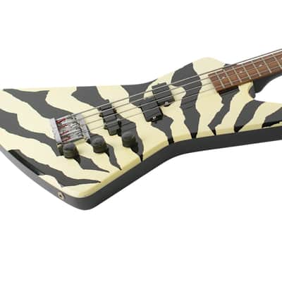 1984 Hamer Blitz Bass Black & White Zulu Stripe #410972 image 2