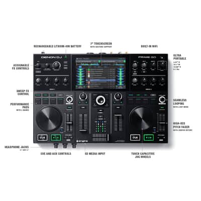 Denon PRIME GO+ Rechargeable DJ Systen (FIREWORKS26) image 4