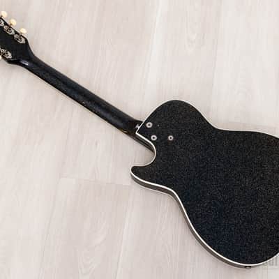 1960 Silvertone Stratotone Jupiter 1423 Vintage Guitar by Harmony USA w/ DeArmond Gold Foils, Case image 15